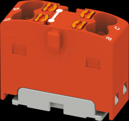 1046611 PTFIX distribution block, 4x1.5, red