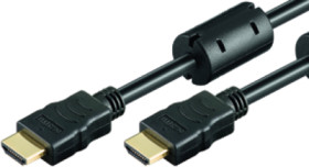 Connection cable, 1.5 m, black, HDMI plug type A, straight to HDMI plug type A, straight, 31907