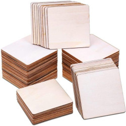Plywood 75x75x3 mm - Rounded Board for Carving or Laser Cutting