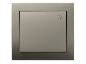KIER Wyłącznik zwierny przycisk "światło" satyna light ŁP-5W/45 OSPEL