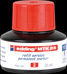 4-MTK25002 Refill ink, permanent marker, MTK 25, red