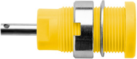 4 mm socket, solder connection, mounting Ø 12.2 mm, CAT III, yellow, SEB 6525 NI / GE