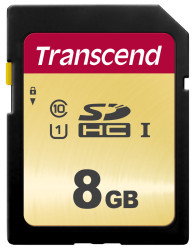 Karta SD SDXC, 8 GB MLC, Transcend 500S -25 → +85°C
