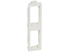 MOSAIC Uchwyt do wąskich ścianek 2x1 moduł pionowo biały do nr. ref. 080010 080292 LEGRAND