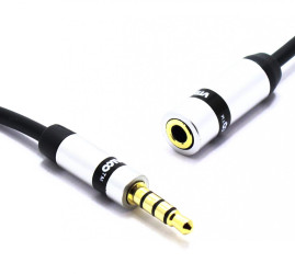 PRZEDŁUŻACZ AUX MINI JACK 3,5 4 POLOWY 1.5M SLIM JKP50 VITALCO