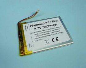 3600mAh 3,7V Li-PO 3-PIN 101x76x4mm