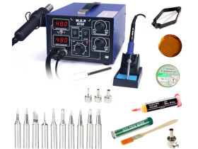 Stacja lutownicza WEP 872D groty flux 223 cyna chwytak