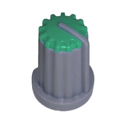 GAŁKA POTENCJOMETRU GS14 ZIELONY DEKIEL SZARA 14mm