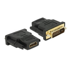 Delock DVI-D 24+1 Male to HDMI Female Adapter, Gold-plated