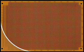 RE319-HP Prototyping board FR2 RM 2.54 mm, 64 pin