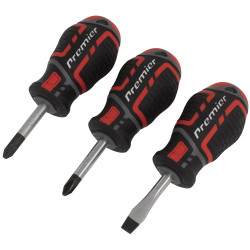 Sealey AK4328 Screwdriver Set 3pc GripMAX&#xAE; Stubby
