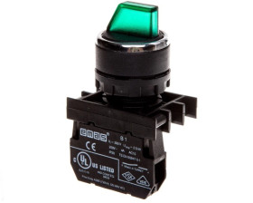 Przycisk pokrętny podświetlany, 1NO, 0-I stabilny, zielony T0-B100SL20Y