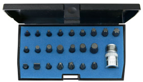 Zestaw końcówek do wkrętaka Sześciokątny l. elementów: 24 rozmiar: HEX 3, HEX 4, HEX 5, HEX 6, M5, M6, M8, PH1, PH2,