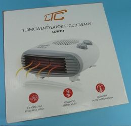 TERMOWENTYLATOR REG.BIAŁY 1000/2000W 230