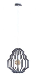 Lampa wisząca nowoczesna drewno 1xE27 RUFO GREY