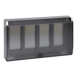 Simon Connect Ramka obudowy S500 z pokrywą 4-modułowa, 8x K45 aluminium 51040104-033