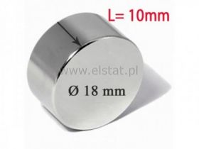 Magnes neodymowy okrągły 18x10mm