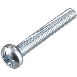 R-TECH 337038 Pozi Pan Head Machine Screws BZP M3 20mm - Pack Of 100