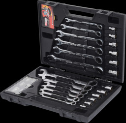 503.4960 Ratchet combination wrench set, 30 pieces