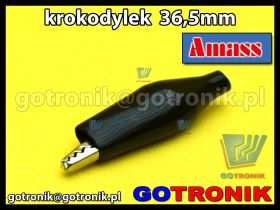 Krokodylek 36,5mm | czarny