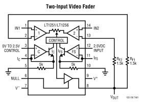 40MHz Video Fader and DC Gain Controlled Amplifier