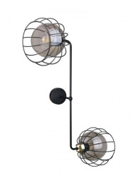 Kinkiet loftowy nowoczesny 2xE27 SOLO BLACK/GOLD