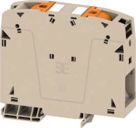 Through terminal block, push-in connection, 95 mm², 232 A, 8 kV, dark beige, 2742120000