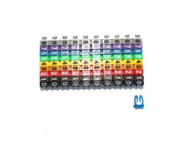 Oznaczniki przewodów 0-9 zatrzaskiwane 2mm2 (100szt)