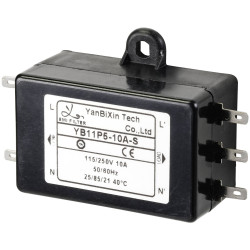 TRU COMPONENTS TC-10471952 Line filter 250V AC 10A 0.3mH 68x50x25mm 1pc