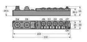 Rozdzielacz czujnik / element wykonawczy, aktywny Turck SDPB-0404D-1008 6824430 1 szt.