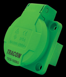 Gniazdo przemysłowe 230V z klapką do wbudowania uziemienie