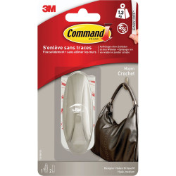 3M 17081BNFGN Command&#x2122; Medium Designer Hook In Metal Look 79x29x29 mm Metal 1 pc