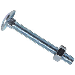 METALMATE MEMCSX0650 Cup Square Hex Bolt &amp; Nut ZP M6 x 50mm Box 50