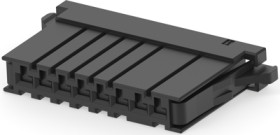 Socket header, 8 pole, pitch 3.81 mm, straight, black, 1-178288-7