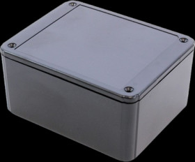 ABS enclosure, (L x W x H) 125 x 100 x 60 mm, black (RAL 9005), IP54, RL6335BK