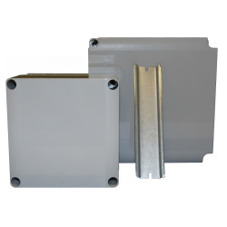 Hylec DN12E Grey General Purpose ABS Enclosure 75x125x125mm Grey Lid