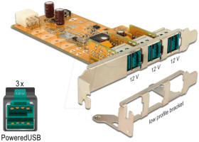 89656 PoweredUSB PCI Express Card &gt; 3 x 12 V