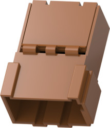 Plug, unequipped, 8 pole, straight, 2 rows, brown, 969191-4