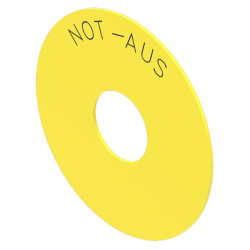 Legend plate, Ø 75 mm, Plastic, NOT - AU