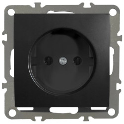 QUADRA Gniazdo b/u czarne matowe