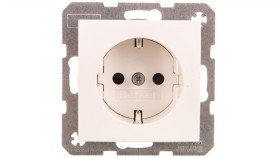 S.1/B.1/B.3/B.7 Glas Gniazdo Pojedyncze Schuko Śnieżnobiałe 47231909