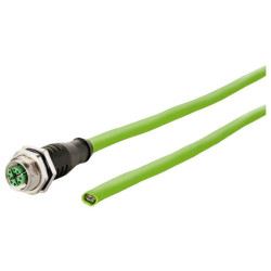 Metz Connect 142M2X20050 M12 CAT 6A Network Patch Cable Green PUR 5m