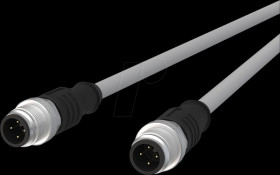 142MIA11010 Sensor cables, M12, 4-pin, plug &gt; plug, 1 m