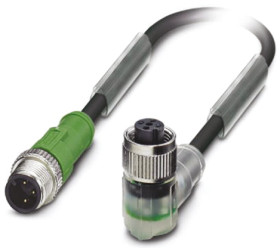 Przewód czujnik-siłownik ze złączem Złącze M12 liczba rdzeni 3 długość 600mm Rodzaj A Żeńskie Złącze B Złącze M12