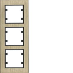 Lumina passion Ramka 3-krotna pionowa aluminium mosiądz WL9134