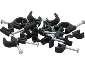 Uchwyt kabla okrągłego flop KN-4 czarny UV /opakowanie 100szt/