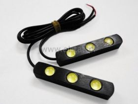 Lampa LED 12V biała 3x1W 15x86mm; radiator