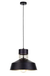Lampa wisząca nowoczesna loftowa 1xE27 TITANIUM GOLD/BLACK