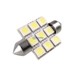 LED SV8,5/36mm C5W 12V 9xSMD5050 biała zimna