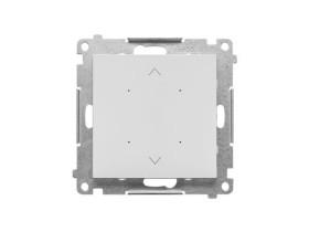 SIMON 55 SHUTTER Sterownik przyciskowy do rolet, żaluzji, markiz i firan [Wi-Fi] 2x5A 230 V jasnoszary mat TEZ1W.01/114 KONTAKT